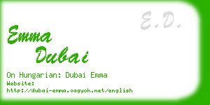 emma dubai business card